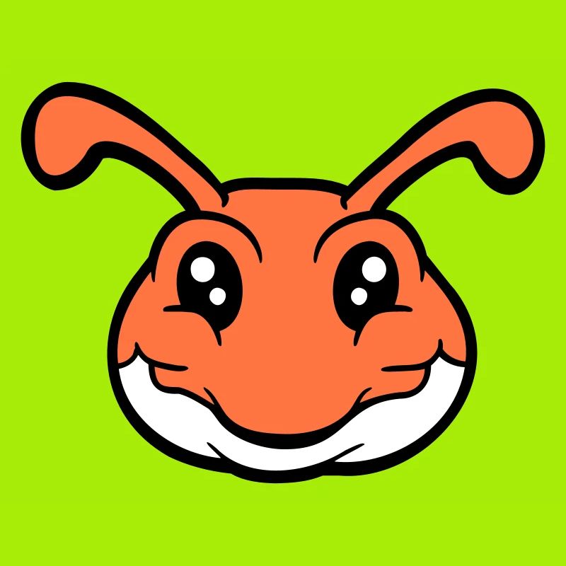 Raupe lächelt süß niedlich Wurm freundlich Comic
