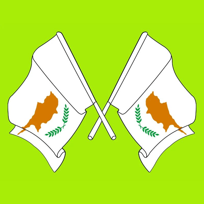 Two flags Cyprus