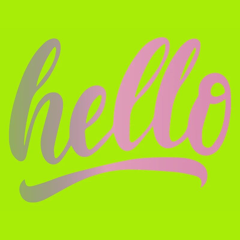 Hello greeting cheerful gradient writing