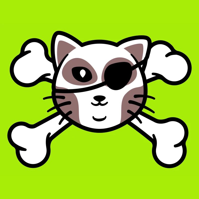 Patch de Crâne de chaton pirate