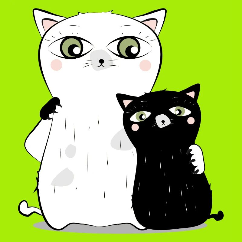 Chat Blanc & chat noir