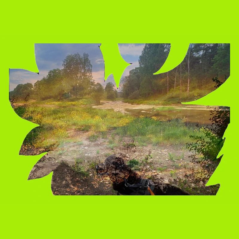 Un delta de rivière brûle de couleurs