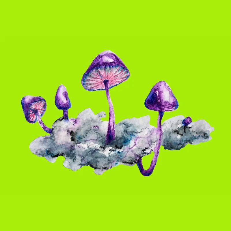 Nuage en forme de champignon violet