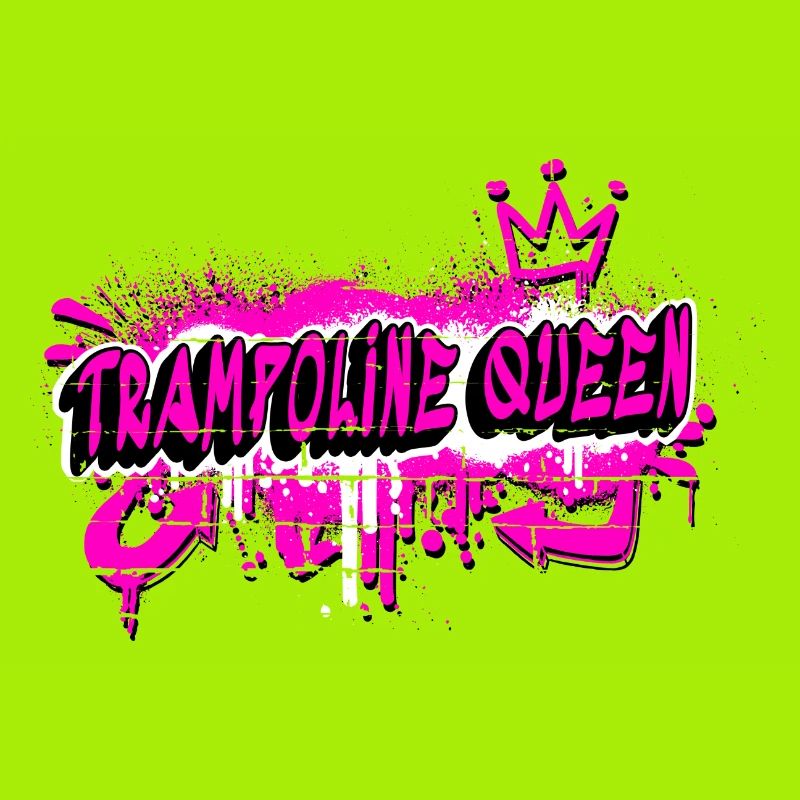 Trampoline graffiti queen design