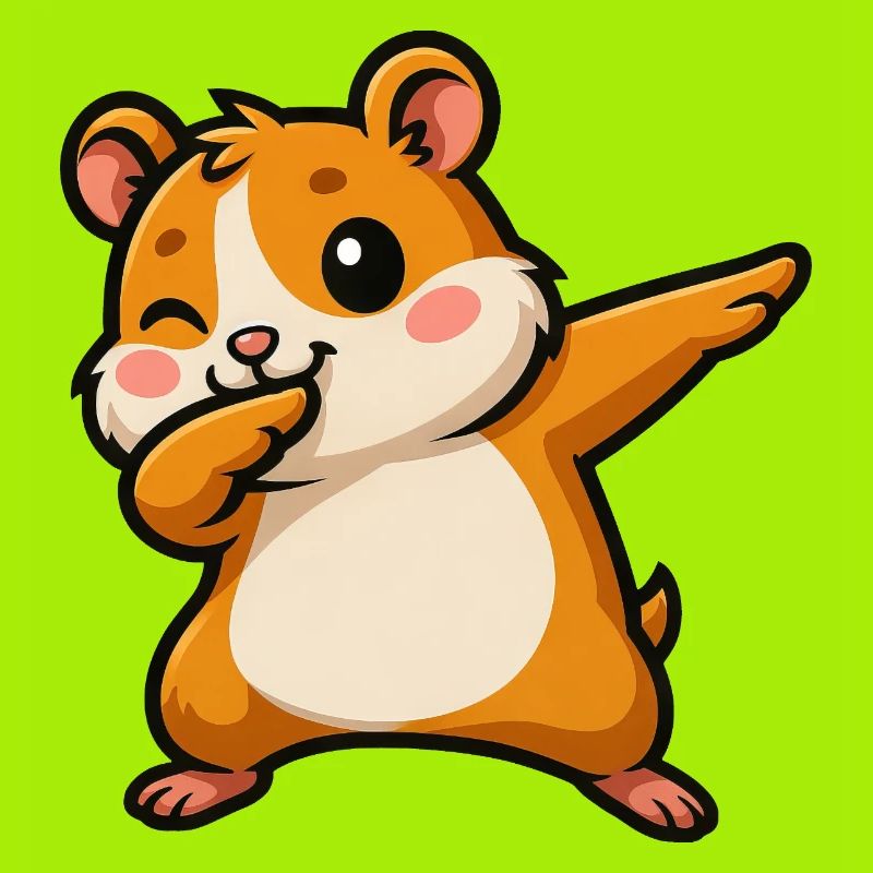 Dessin animé mignon cochon d’Inde hamster