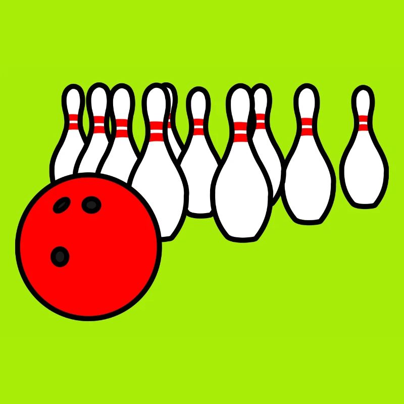Bowlingkugel mit Pins