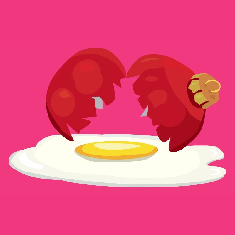 Weihnachtskugel zerbrochenes Ei