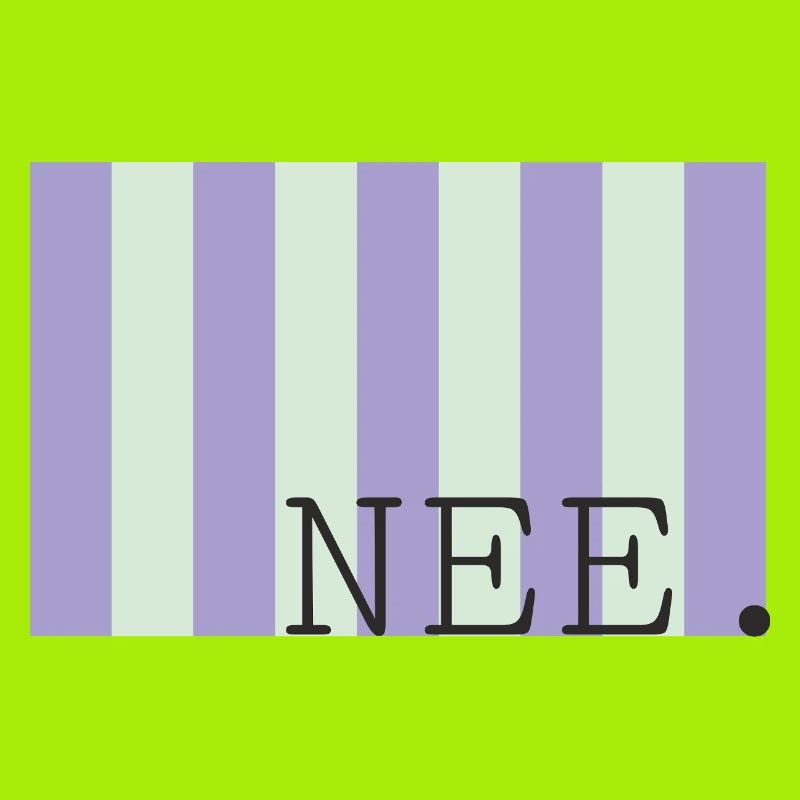 Nee Pastellstreifen Schrift