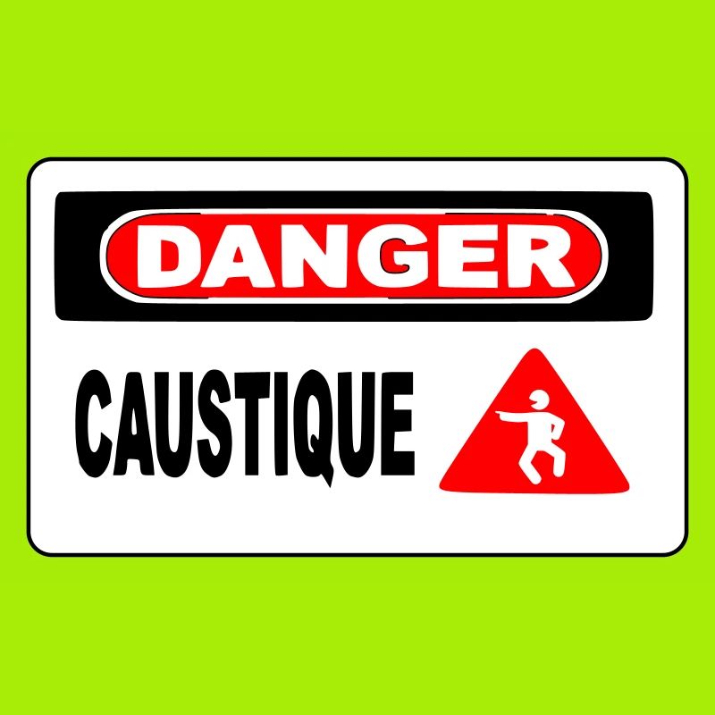 Panneau Danger Caustique