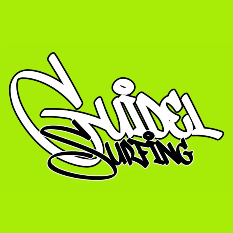 Surfen Graffiti Schwarz