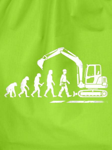 Evolution Bagger Baggerfahrer Bauarbeiter Mensch