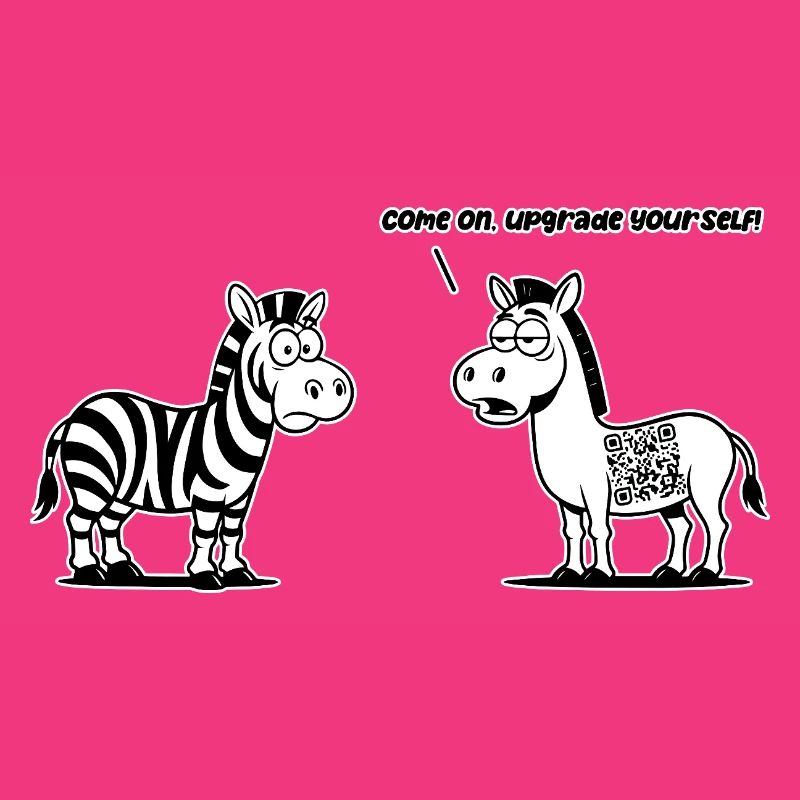 Funny Zebra with QR Code Upgrade