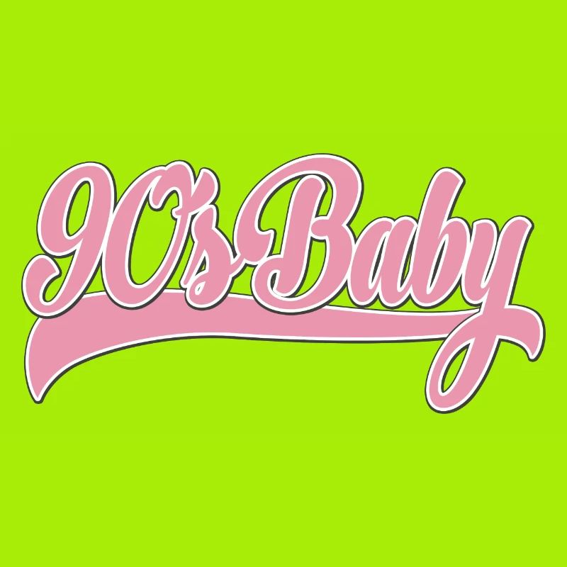 Script rétro rose bébé des années 90