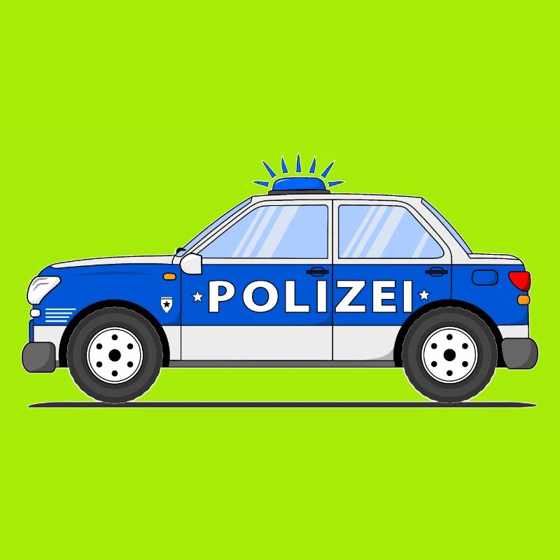 Polizeiauto in Blau und Silber