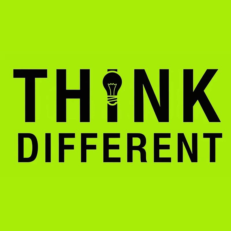 Creative Think Different Lightbulb Design