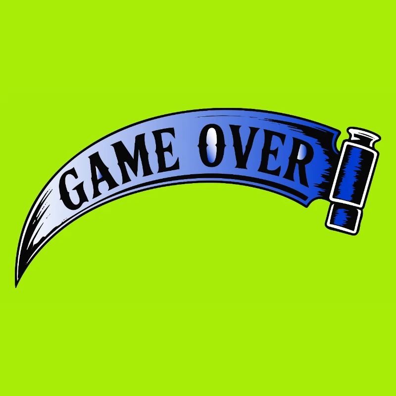 Game Over Bannière Retro Arcade