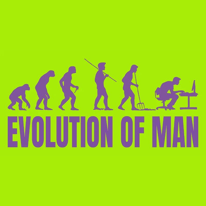 Programmierer Computerfreak Evolution Retro