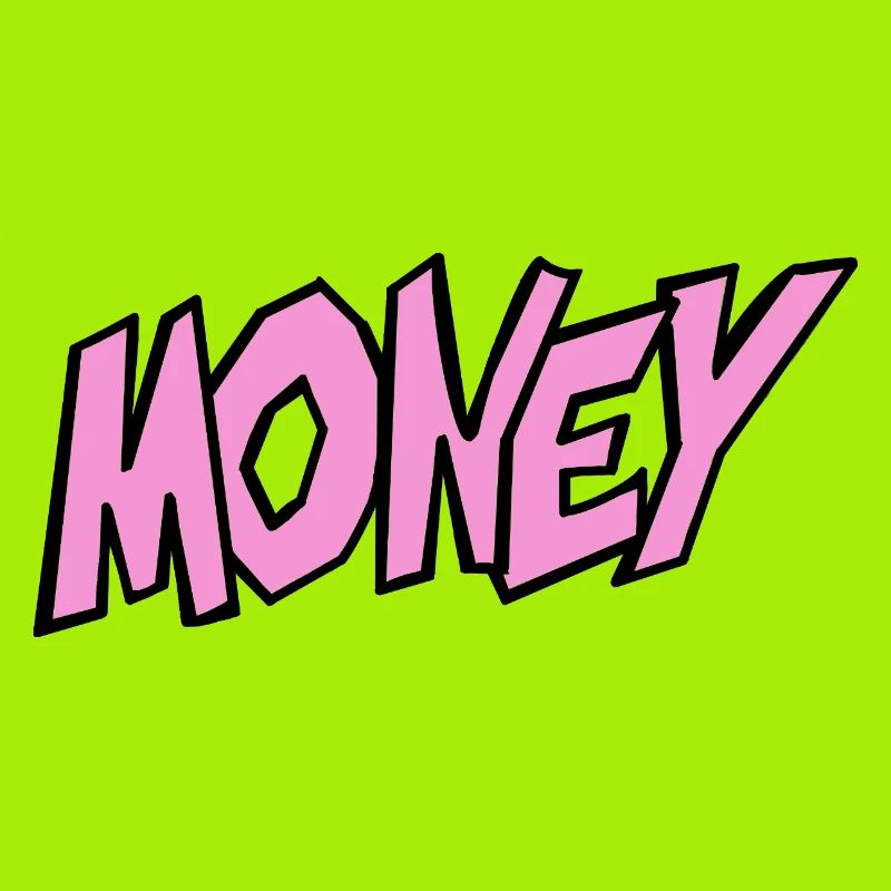Geld-Illustration mit Lebendiger Typografie