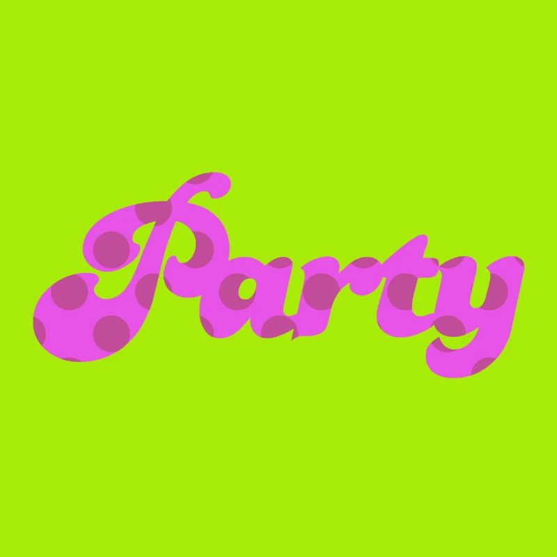 Party Points Dots Retro Pink Celebrate Sixties Fun 60