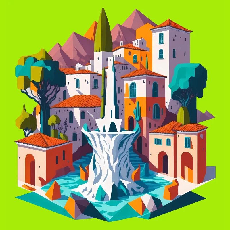 Andalusischer Dorfplatz
