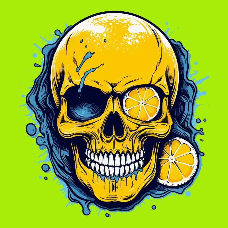 Skull with lemons