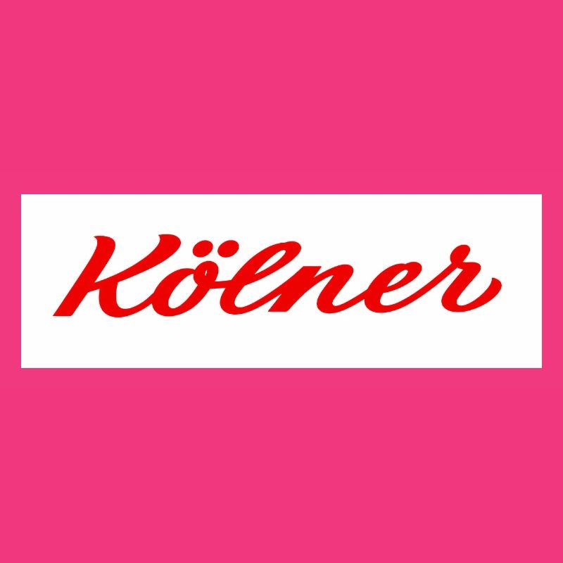 Kölner Roter Script-Logo Print