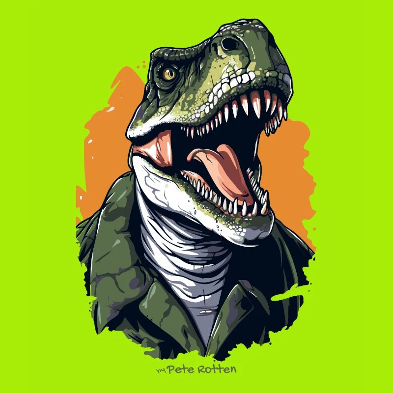 A Human as a T Rex Dinosaur