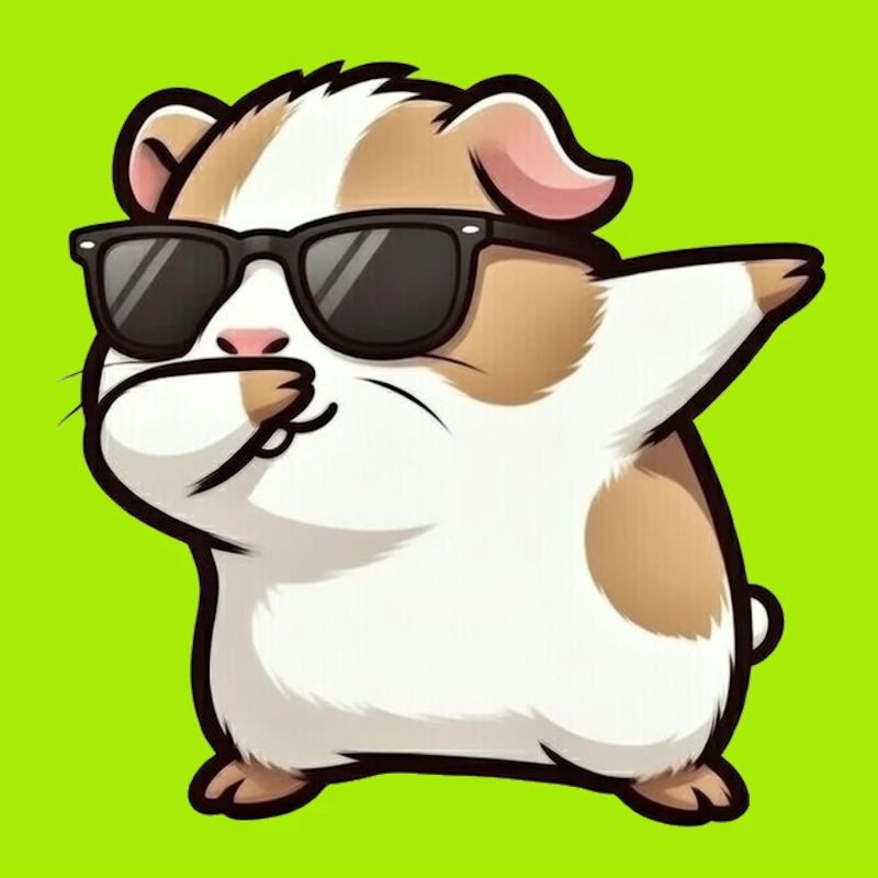 Dabbing guinea pig spotted