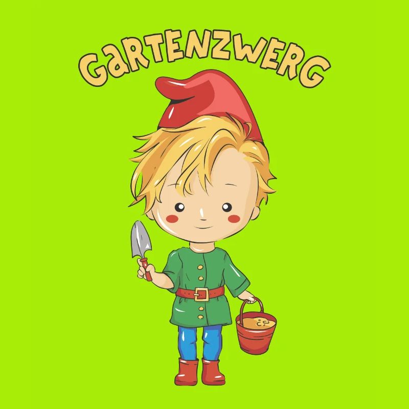 Gartenzwerg Garten Gärtner Junge Gartenhelfer