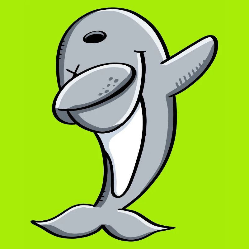 Delfin makes Dab Dance - Dabbing - Dolphin - Comic