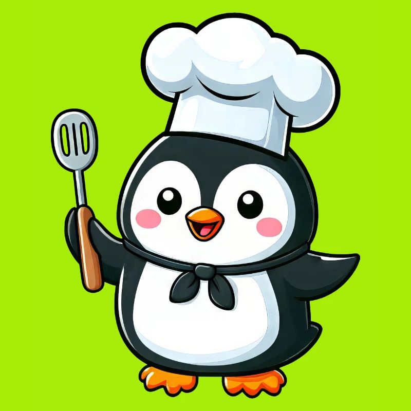 Mignon pingouin Chef bande dessinée conception de bande dessinée