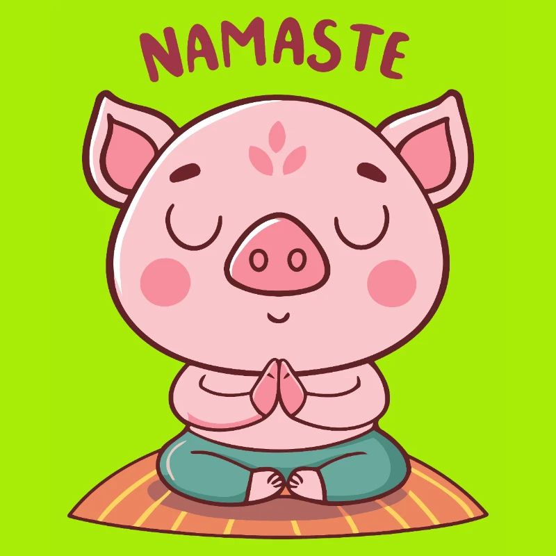 Namaste Zen Pig