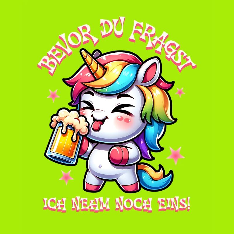 Buntes Einhorn Bier Feier