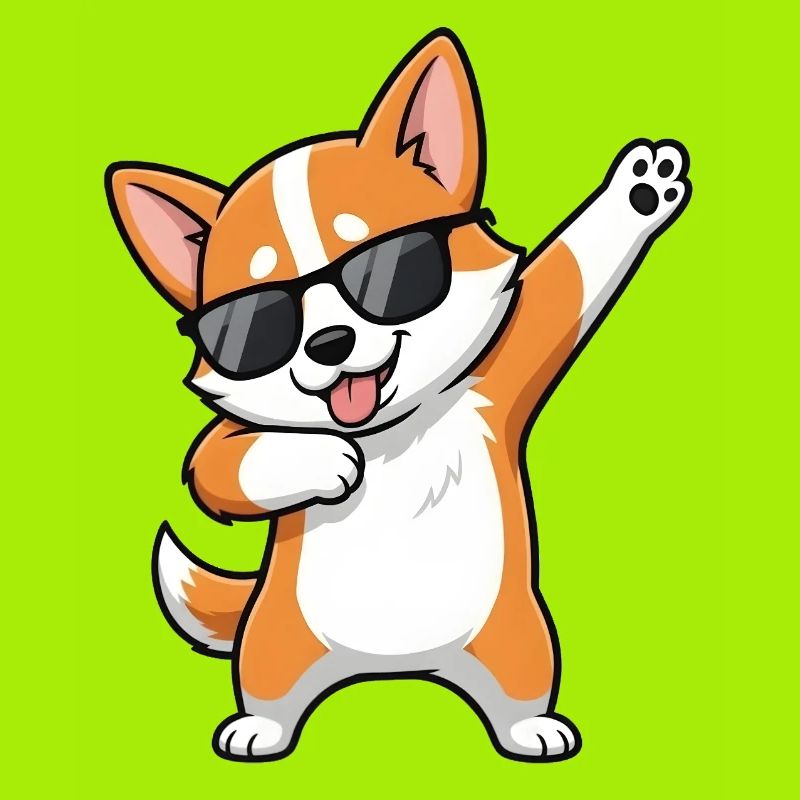 Dabbing Corgi