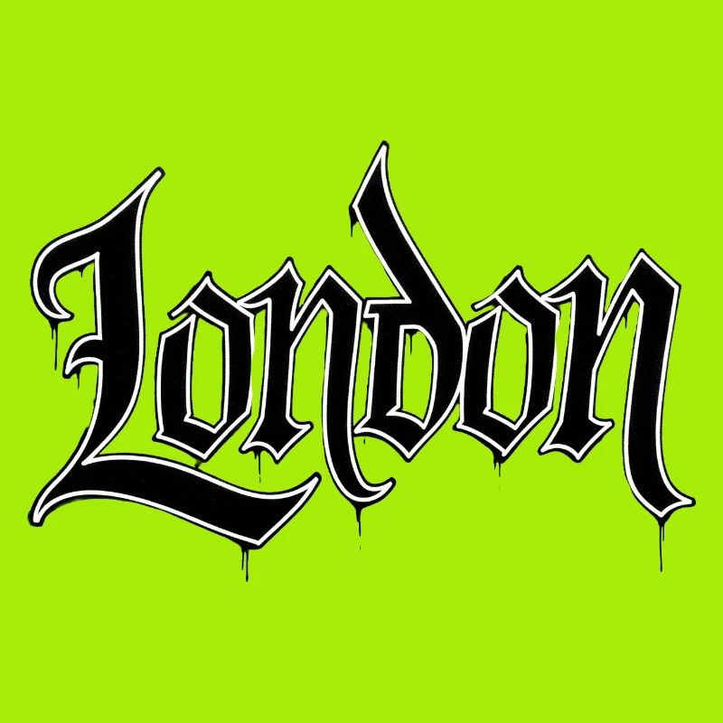 Conception typographique graphique de Londres