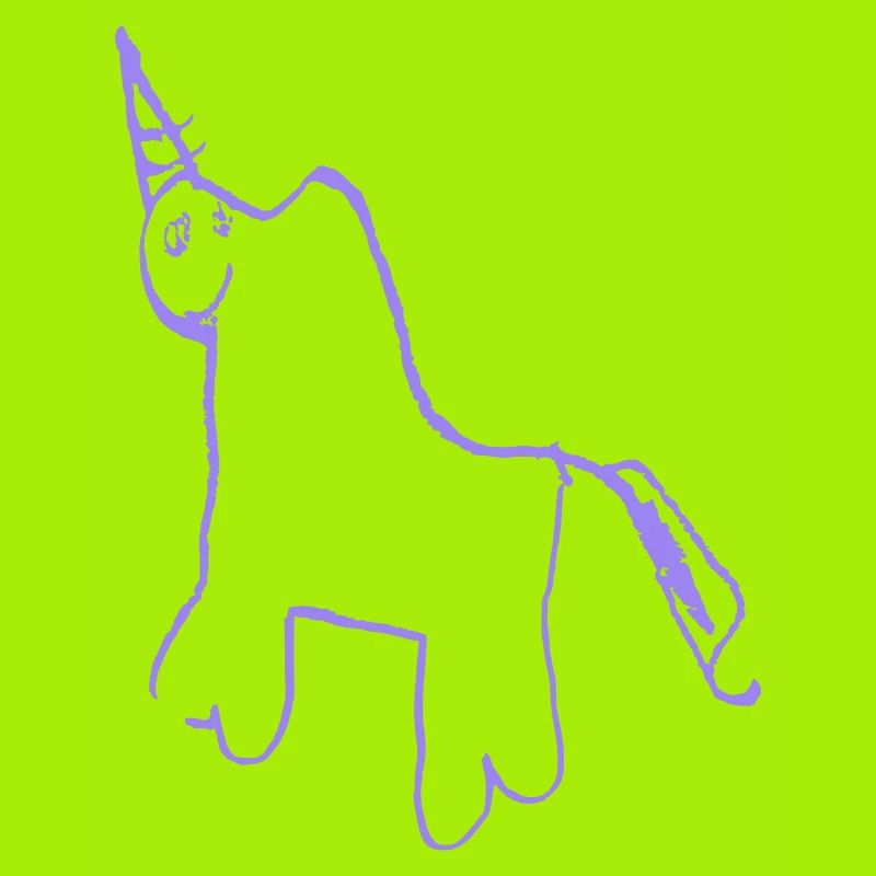 Minimalistisches Einhorn-Lineart