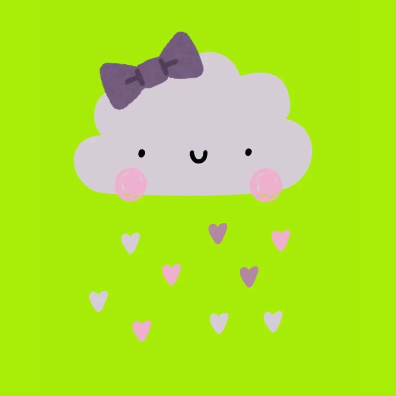 Love Cloud - Hearts - Rain