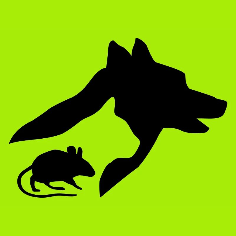 Hund, Katze, Maus Silhouette