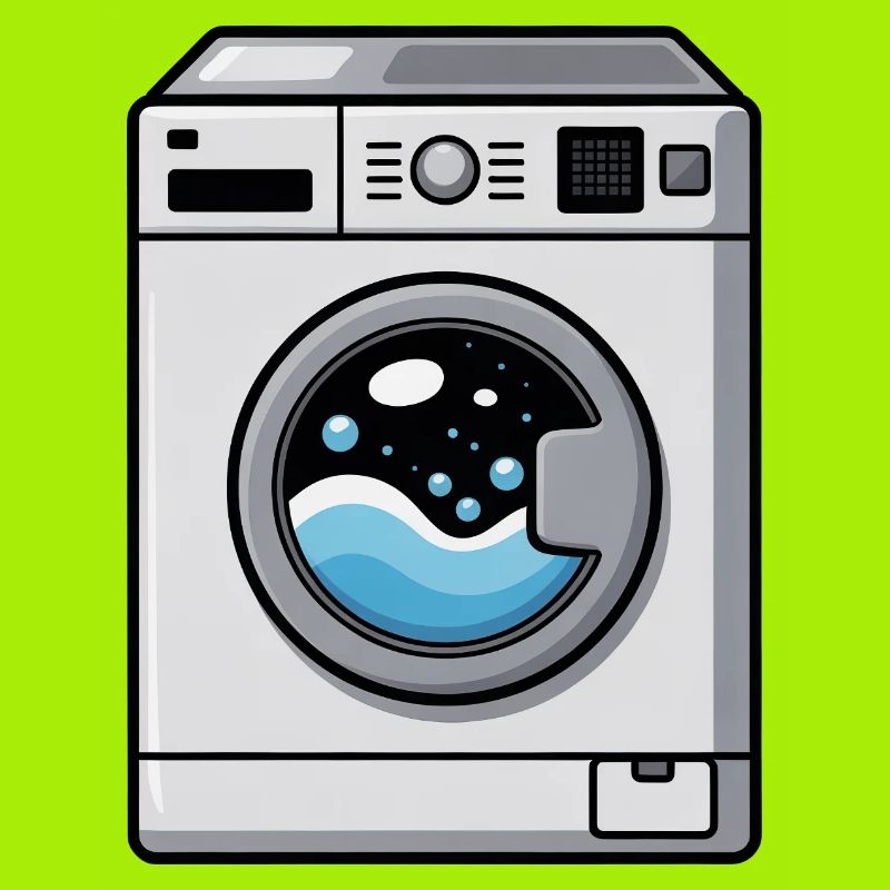 Washing Machine Comic Cute Kawaii
