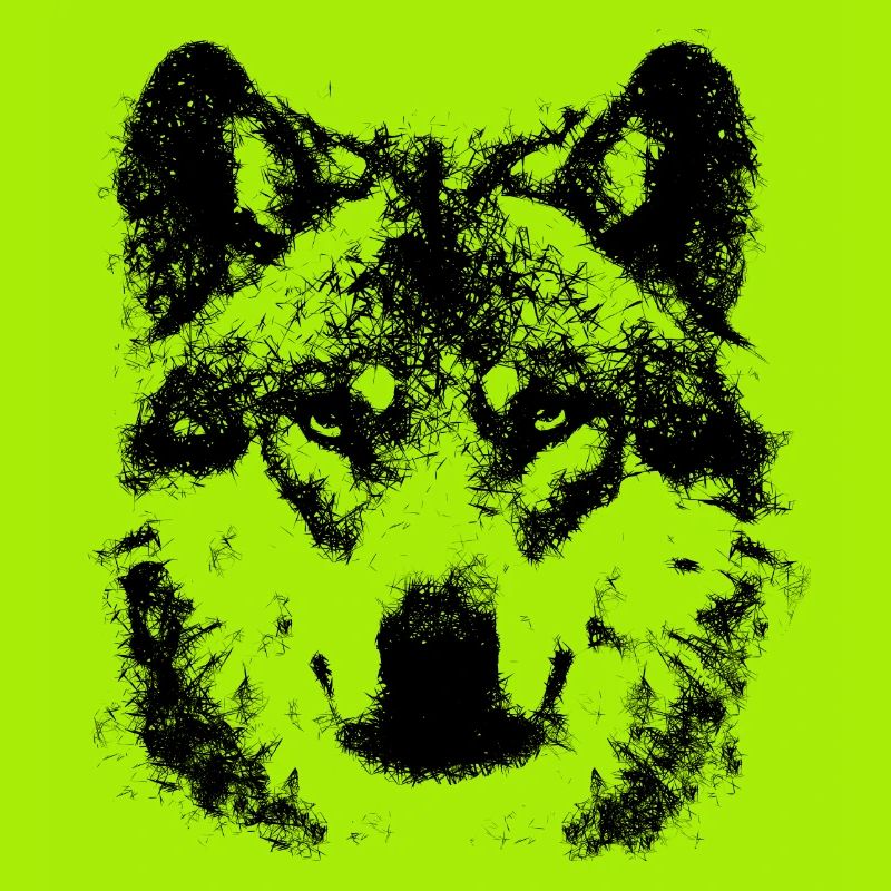 Wolf aus Strichen