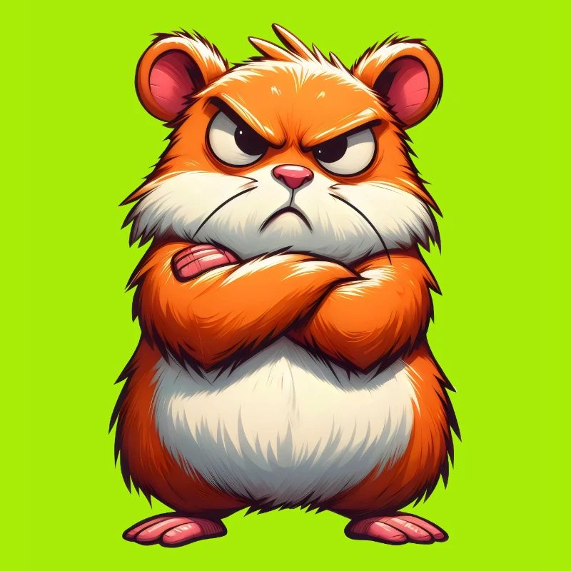 Grumpy hamster disgruntled