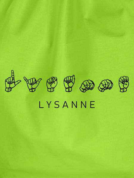 Lysanne (Name) mit Gebärdensprache