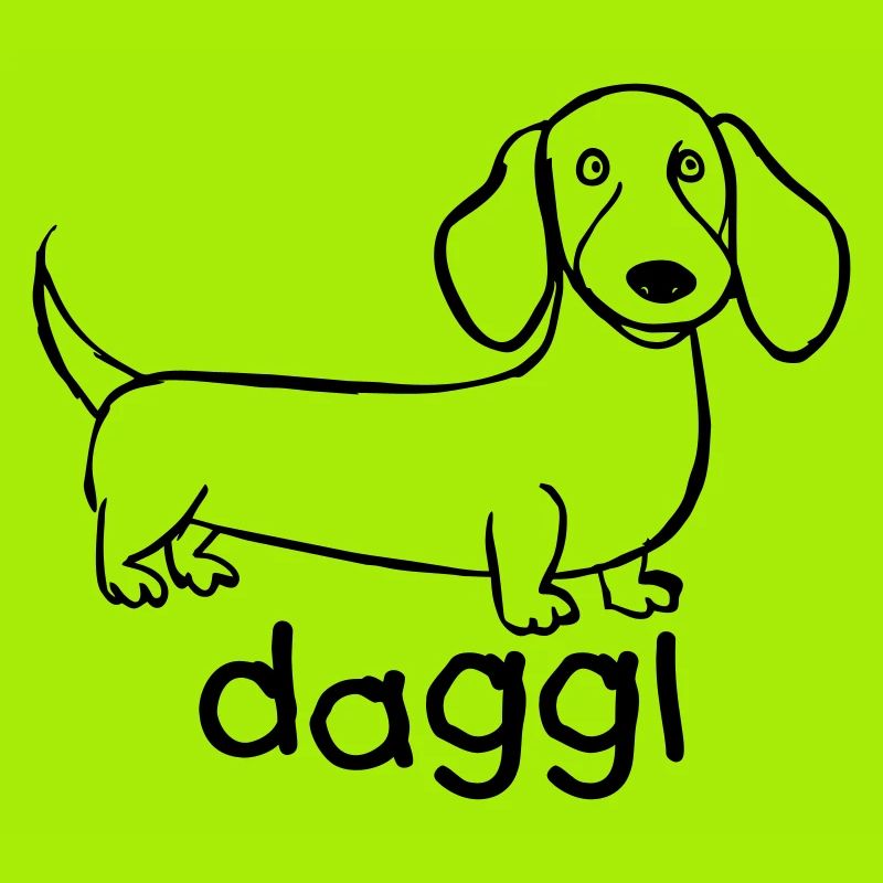 Dessin d’enfant Daggl, teckel, teckel