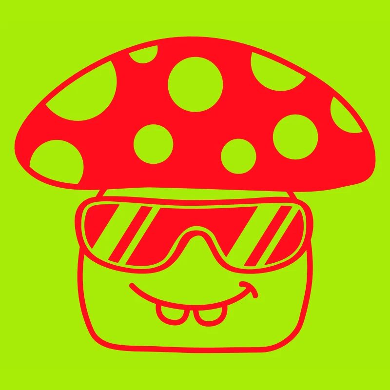 Mushroom Sunglasses Red Dots Toadstool Fungus