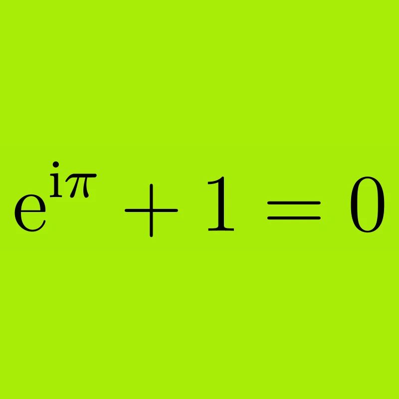 Formula with i, e, pi, 1, 0