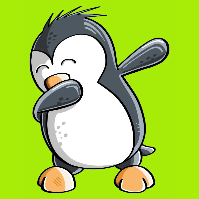 Dab Dance Penguin - Tamponnage - Fun Comic - Cadeau