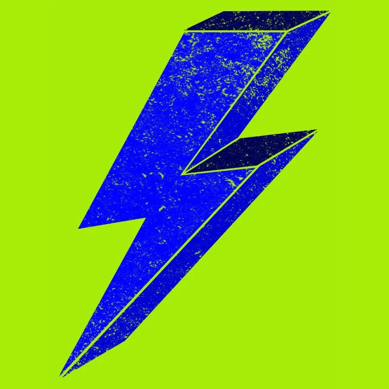 Blue lightning design for dynamism 3D