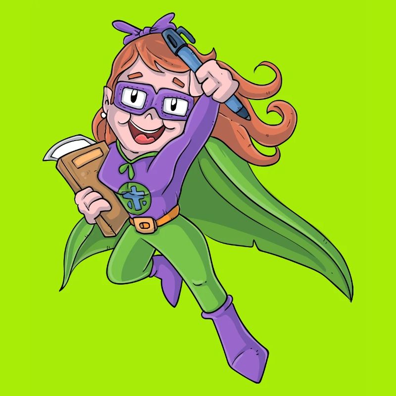 Lehrerin Superheldin