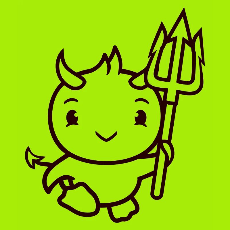 bird devil horns satan trident hell evil cool