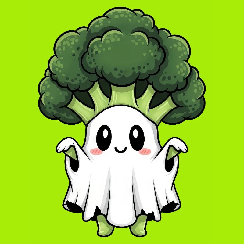 Cute Halloween Broccoli Ghost Ghost Costume